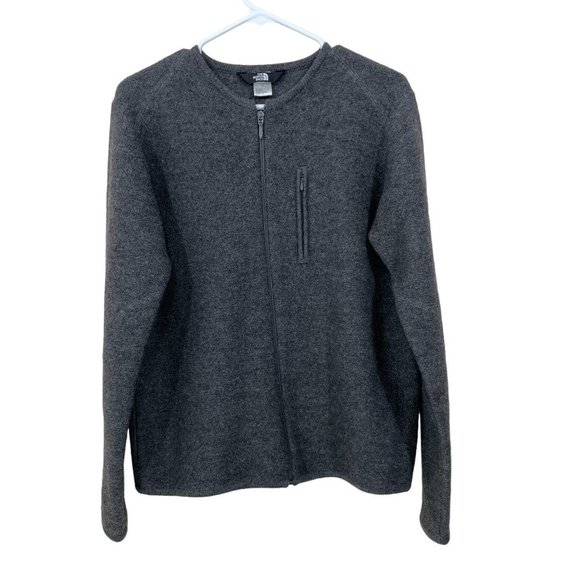The North Face Sweaters - The North Face Women's Size M  100% Wool Zip Up Cardigan Sweater Gray  Vintage